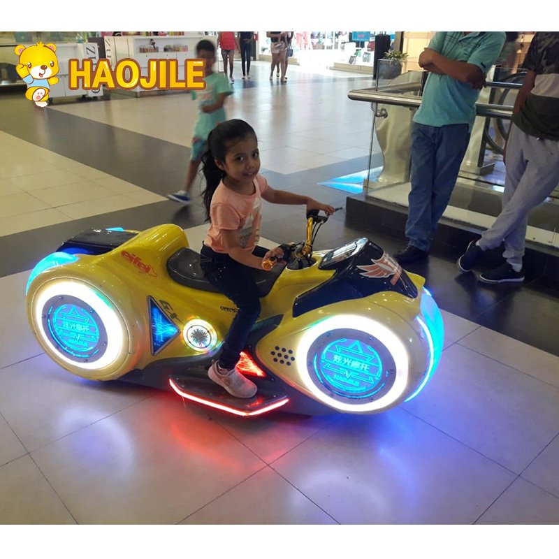Motorcycle Amusement Rides Battery Powered Kids Motorcycles Radar Warning Auto Stop Electric Children Future Motorbike