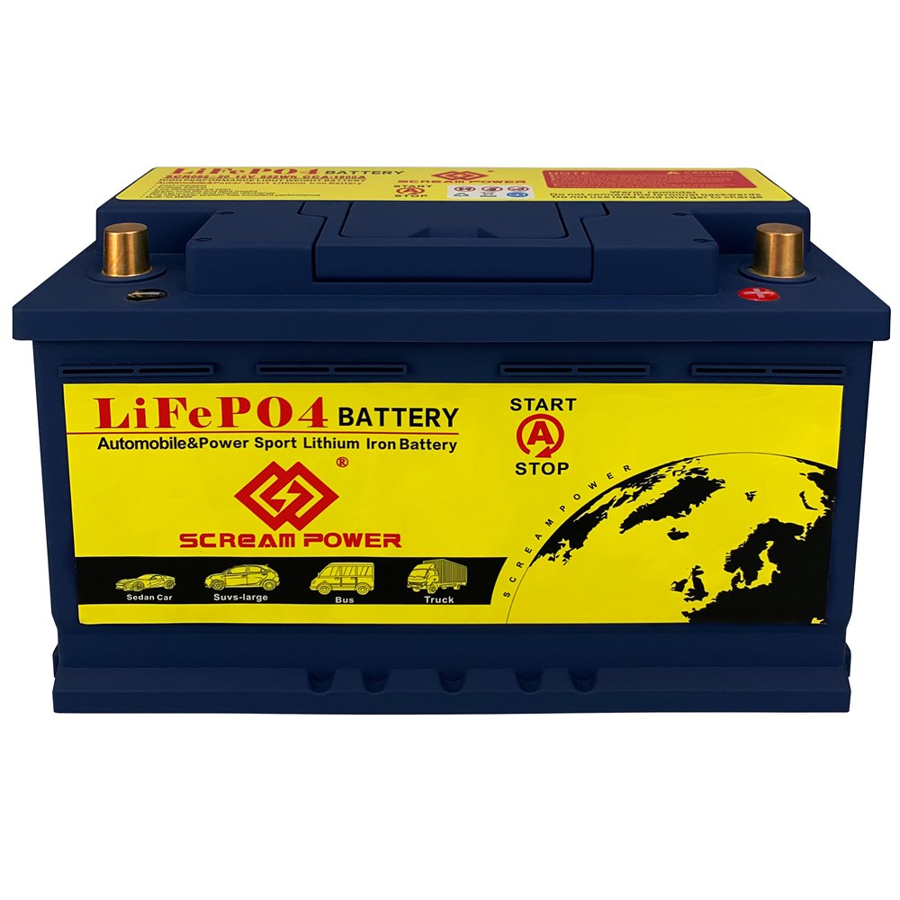 TCBWORTH High Quality 1200CCA Lifepo4 Automobile Battery 12v 80ah 082-20 Deep Cycle Car Battery Lithium Iron Starter Battery