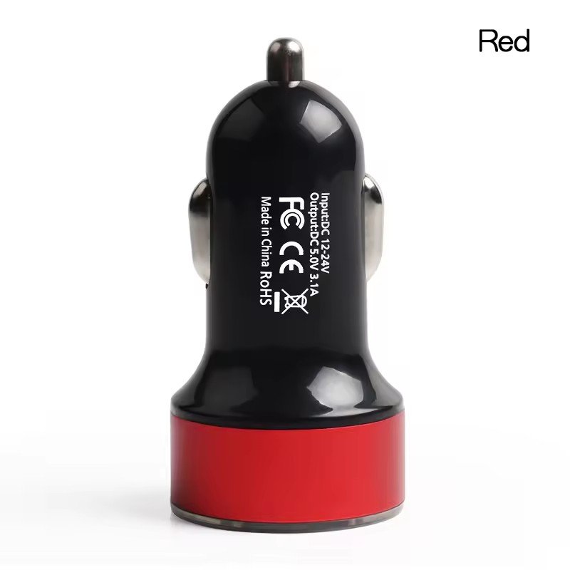 3.1A Car Charger QC3.0 2USB 12-24V LED Digital Fast Charging Cigarette Lighter Socket Adapter for IPhone Car Accessory