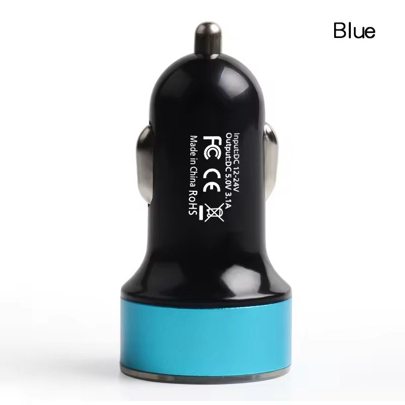 3.1A Car Charger QC3.0 2USB 12-24V LED Digital Fast Charging Cigarette Lighter Socket Adapter for IPhone Car Accessory