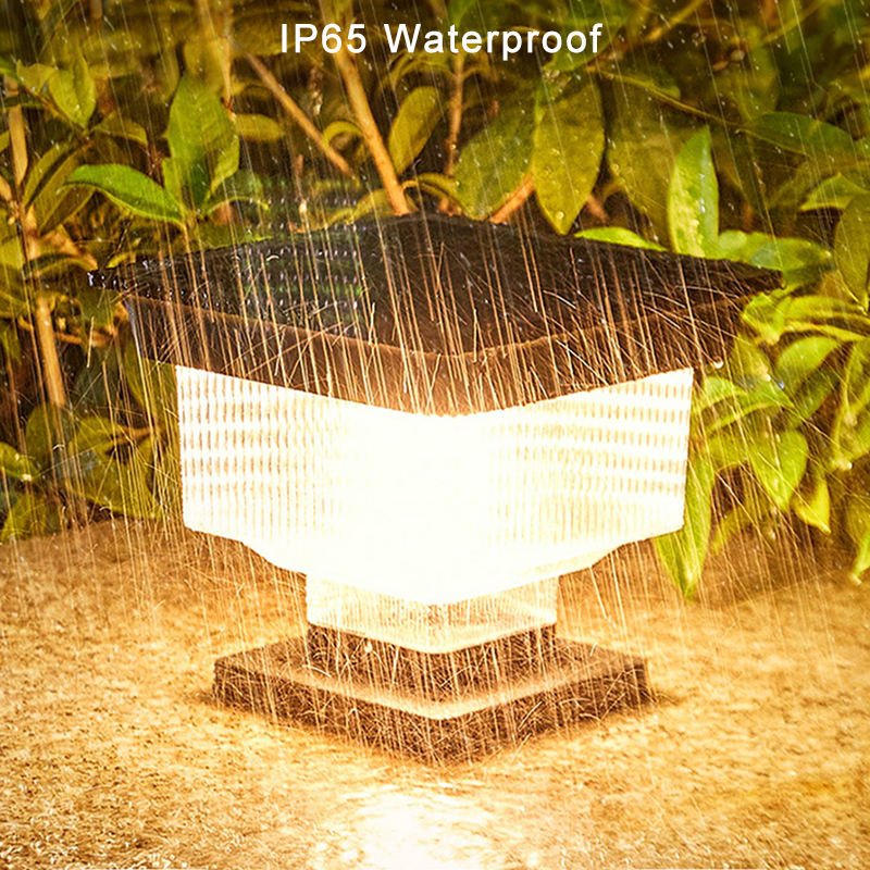 Super Bright Outdoor Garden Courtyard Fence Ip65 Waterproof Solar Gate Post Lamp Pillar Light