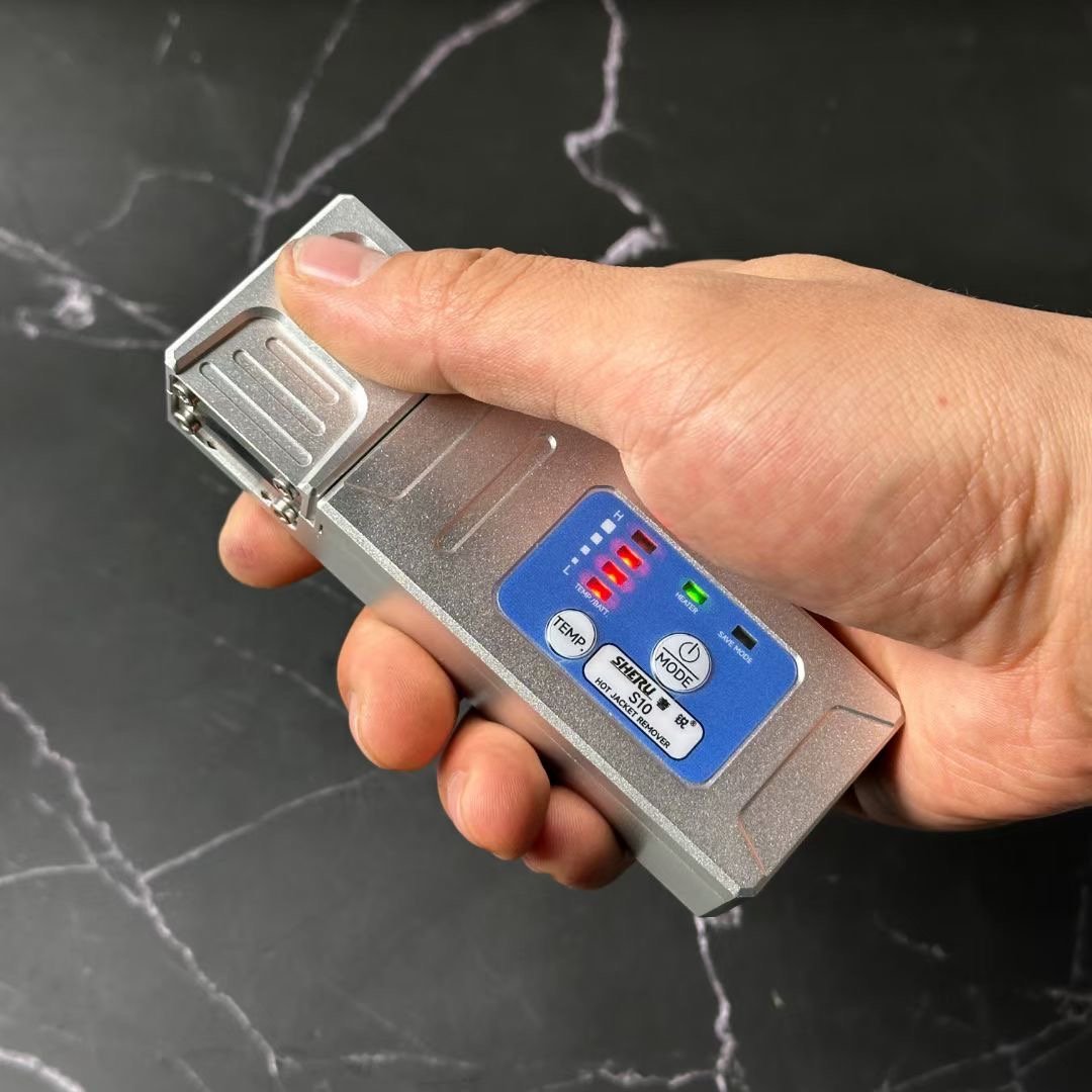 SHERUI New Model S10 Fiber Thermal Stripper Hot Jacket Ribbon Fiber Stripper In-built Lithium Battery Bundle Fiber Stripper