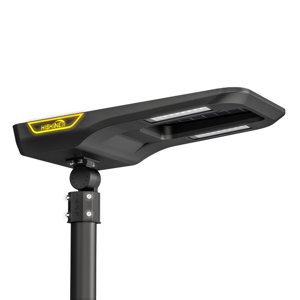 Hishine 120W LED Solar Street Light Lamps IP65 Waterproof with Smart Sensor Lampe Solaire Exterieur New Design for Outdoor Use