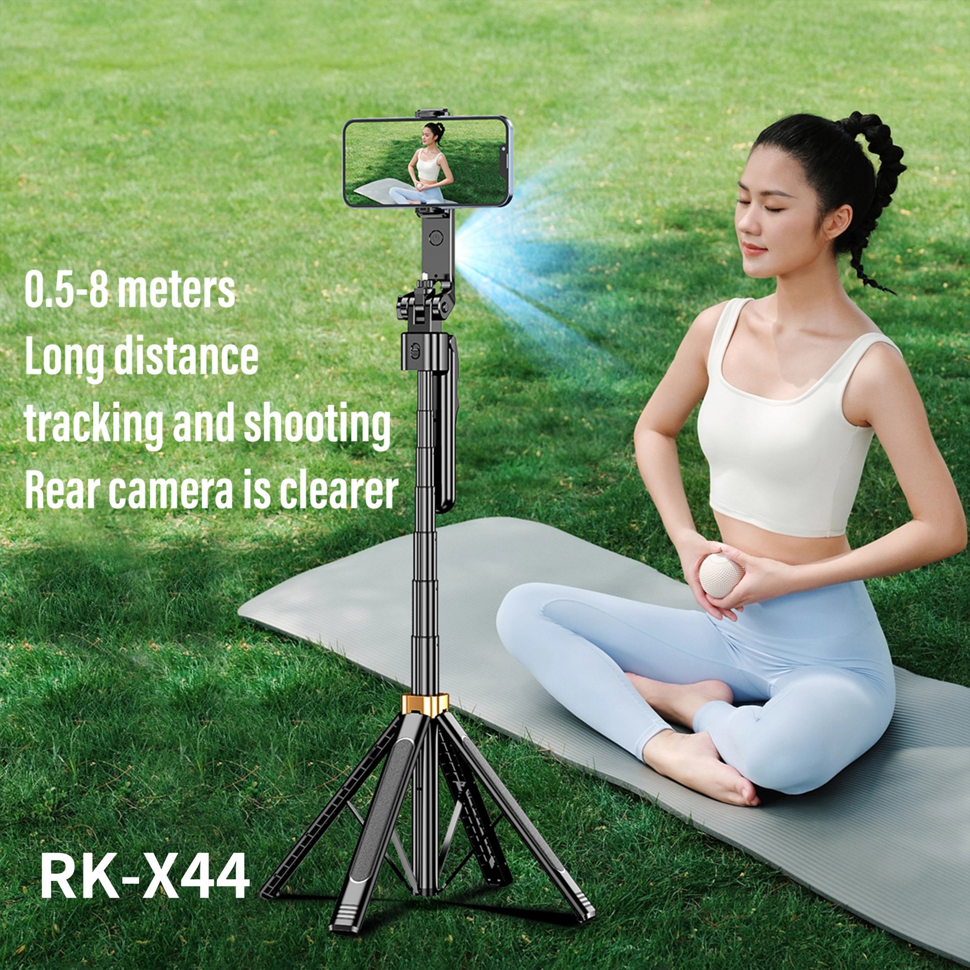 Original Factory 360° Face Tracking Selfie Stick with AI Face Tracking Rotation Stabilization 180CM Extended Height Gimbal CL11