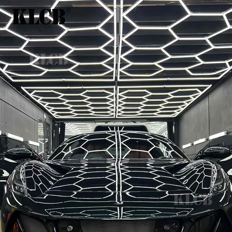 Car Detailing Hexagonal Lights Detail Garages Workshop Lights Lighting Car Wash Workshop