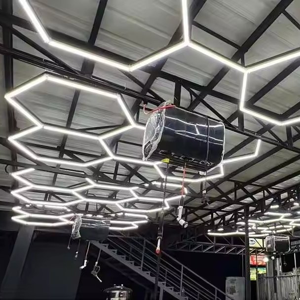 Car Detailing Hexagonal Lights Detail Garages Workshop Lights Lighting Car Wash Workshop