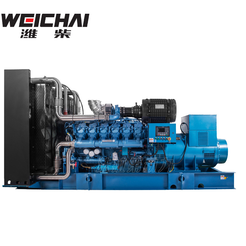 WEICHAI 800KW/1000KVA Diesel Generator Set Single Phase Stamford Leroy Somer Alternator Auto Start 50Hz Frequency 400V Rated