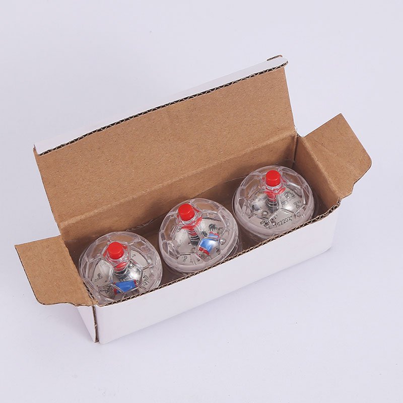 Transparent Interactive Cat Toy LED Flashing Ball Transparent Plastic Entertainment Pet Toy Small LED Rotating Rolling Teasing