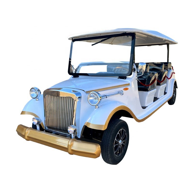 Classic Golf Car 4 Wheel Golf Cart Vintage Car with Electric Lithium Battery
