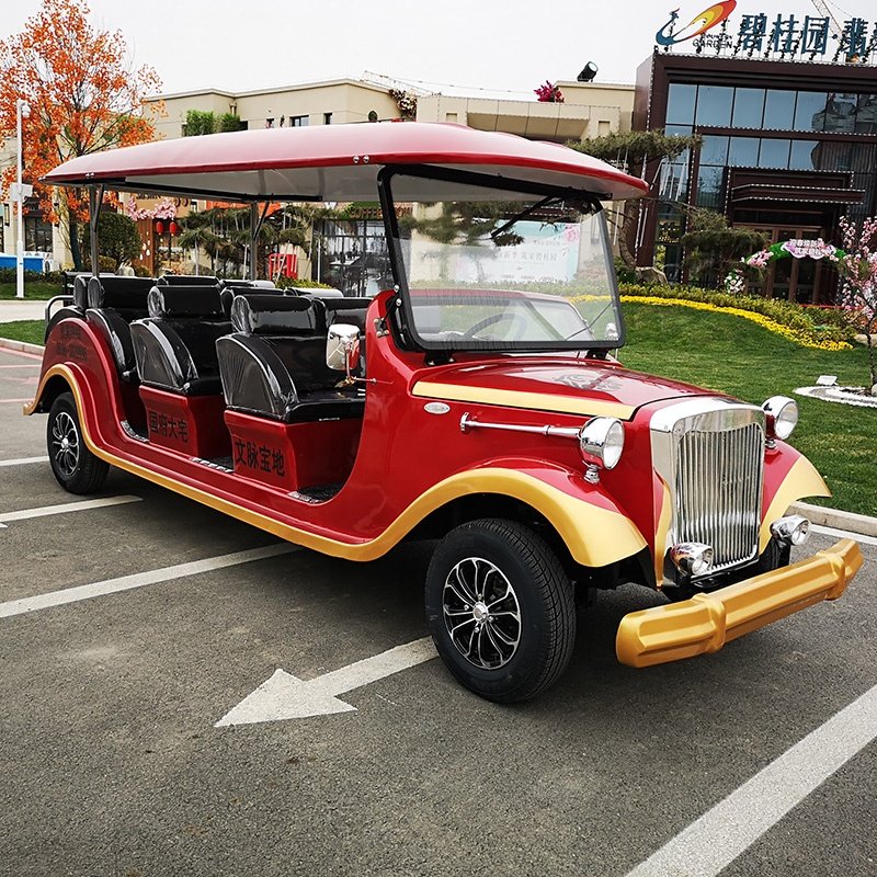 Classic Golf Car 4 Wheel Golf Cart Vintage Car with Electric Lithium Battery