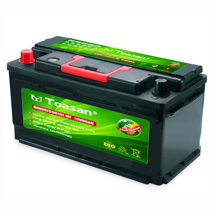 Dry Charged Auto 12V96ah Indonesia Car Battery DIN96