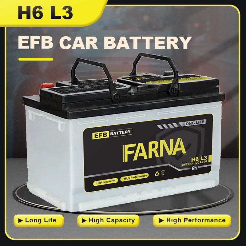EFB Car Battery Lead Acid Auto Batteries 12V 70AH for Honda Accord Japanese Cars JIS Standard Free Maintenance