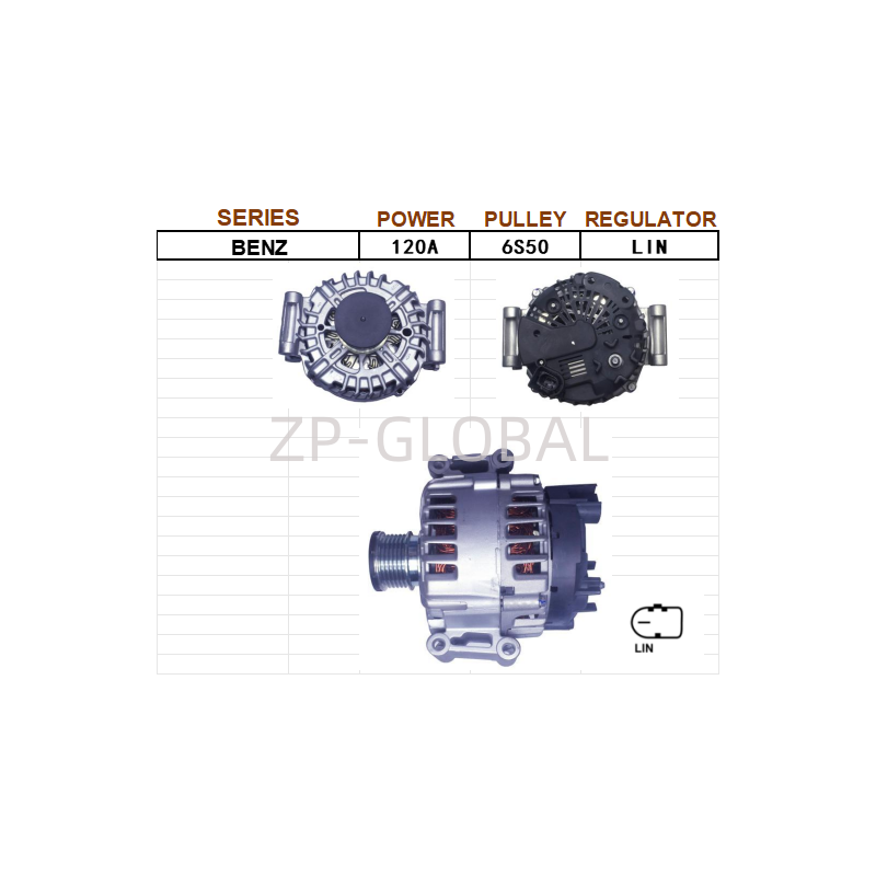 alternator rc car alternator A0141541402 for (7 slots) Mercedes-Benz C180/C200/C250(09-14)
