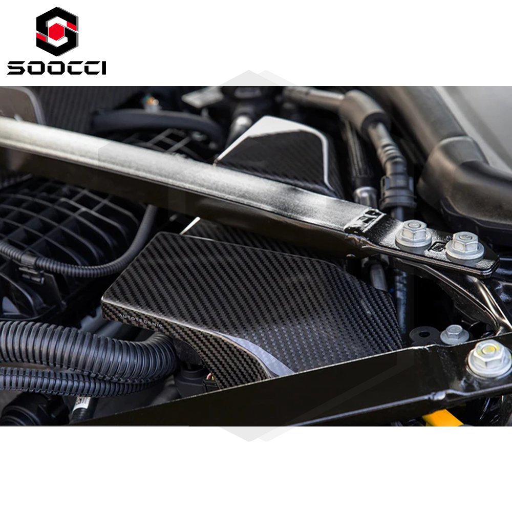 Dry Carbon Fiber ECU Cover Engine Compartment ECU Battery Terminal Relay Cover for BMW S58 G80 G81 G82 G83 G87 M2 M3 M4
