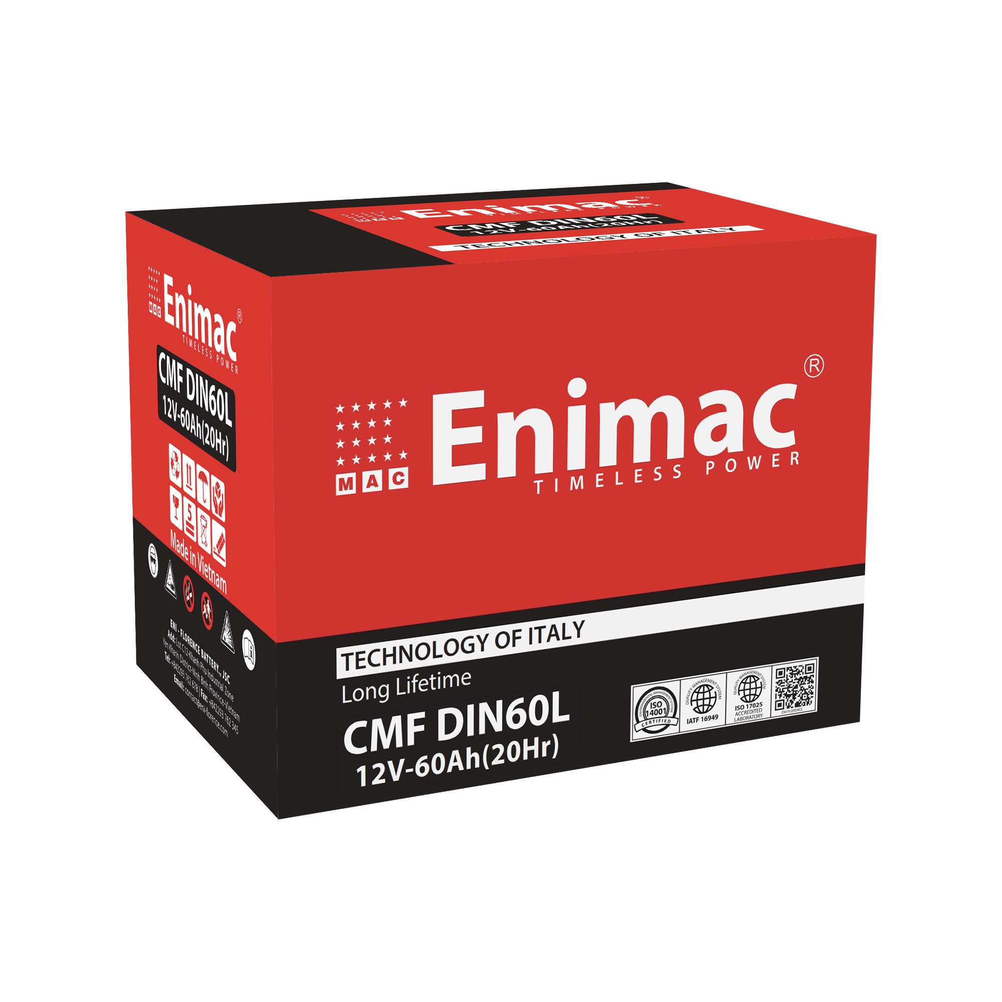 Premium Battery High CCA Car Battery DIN60L 12V 60AH MF Battery Vietnam Manufacturer