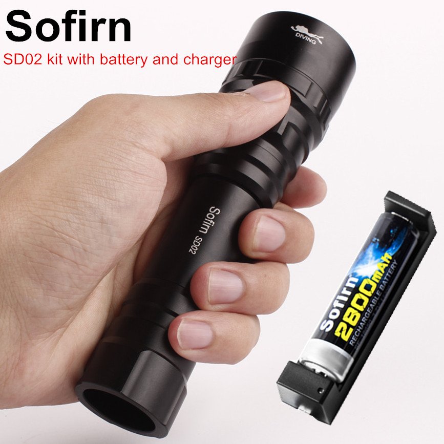 High Power 4000LM Flashlight Diving Pure Copper Base Flashlight with Low Voltage Protection