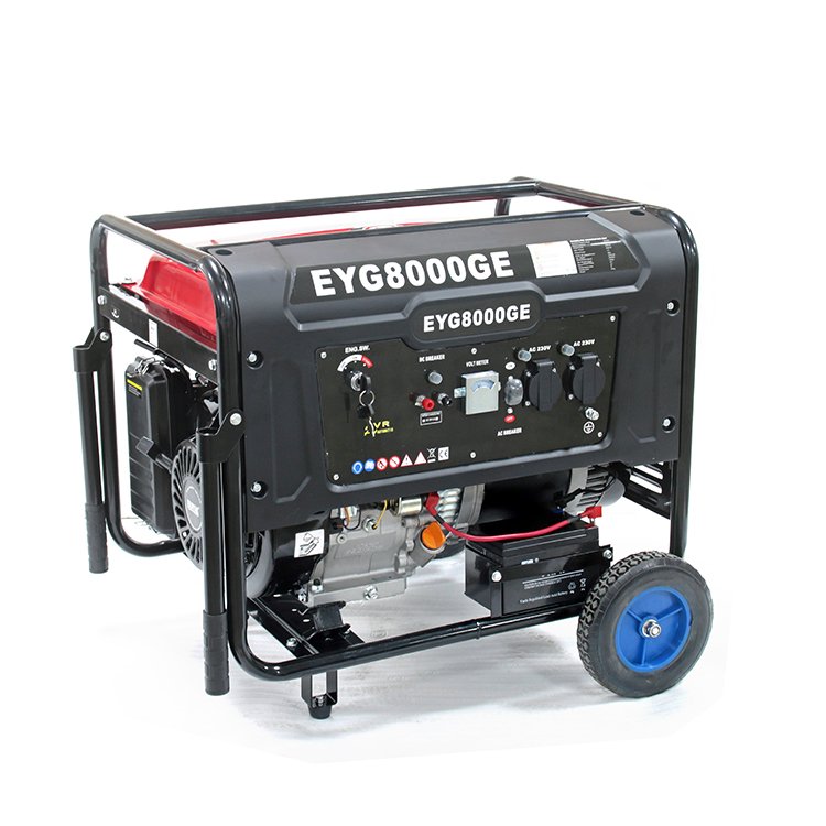 6500W 6.0KW Car Alternator Single Phase 4 Stroke Gasoline Generator Big Power With Handles And Wheels