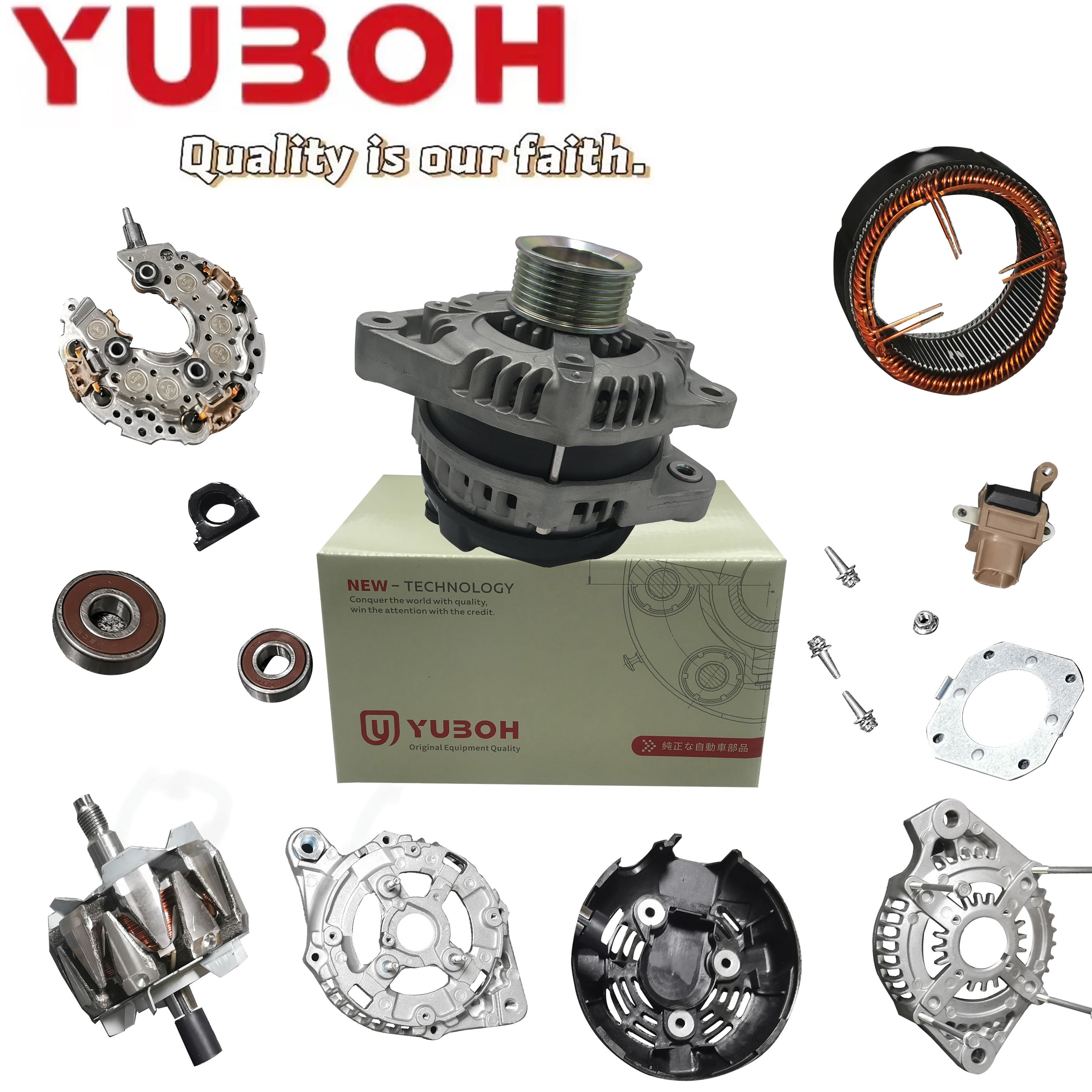 High Output Ac Car Alternator 24v 12v 100a for Honda civic Toyota Nissan Tiida Fits 2003 2006 2010 2008