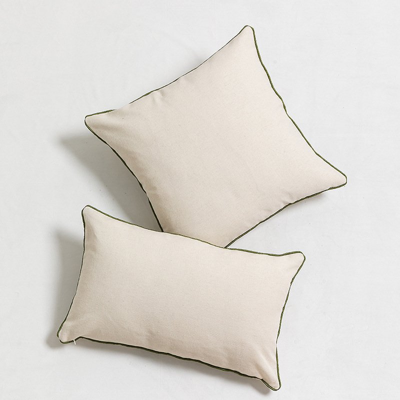 Home Decor Green Spring Leaves Flower Embroidery Cotton Sofa Couch Pillow Case Cushion Cover Supplies
