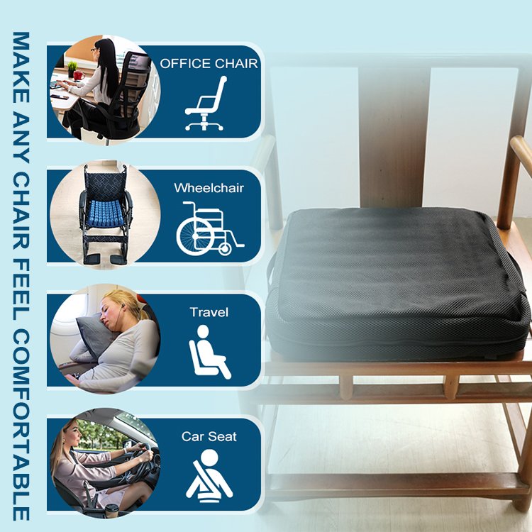 Senyang Best Pressure Relief Office Chair Truck Driver Wheelchair Car Back Pain air Seat Cushion for Long Drives