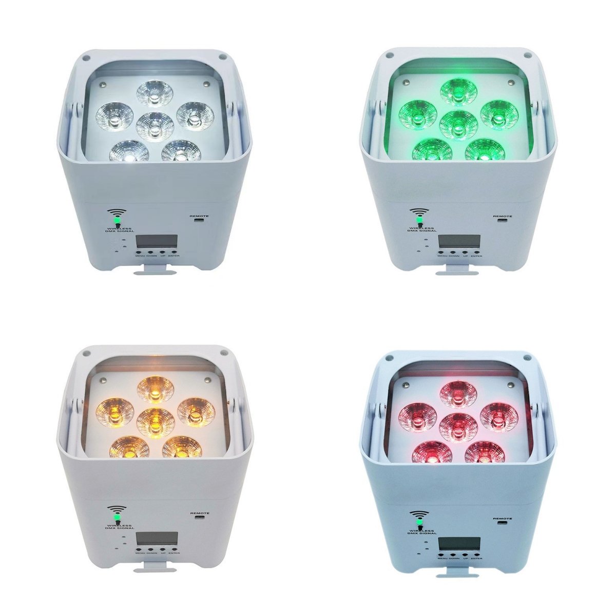 8/10pcs 6x18w RGBWAUV 6in1 Wireless DMX Battery Powered Wifi Led Par Light Uplight With Flight Case for Disco Party Wedding DJ