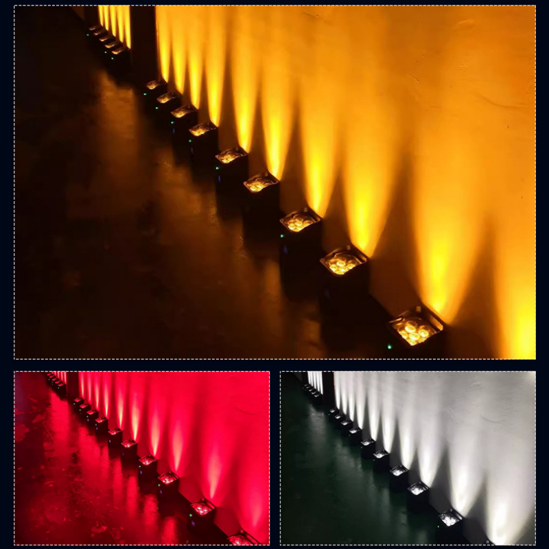 8/10pcs 6x18w RGBWAUV 6in1 Wireless DMX Battery Powered Wifi Led Par Light Uplight With Flight Case for Disco Party Wedding DJ