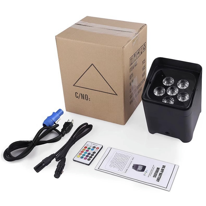 8/10pcs 6x18w RGBWAUV 6in1 Wireless DMX Battery Powered Wifi Led Par Light Uplight With Flight Case for Disco Party Wedding DJ