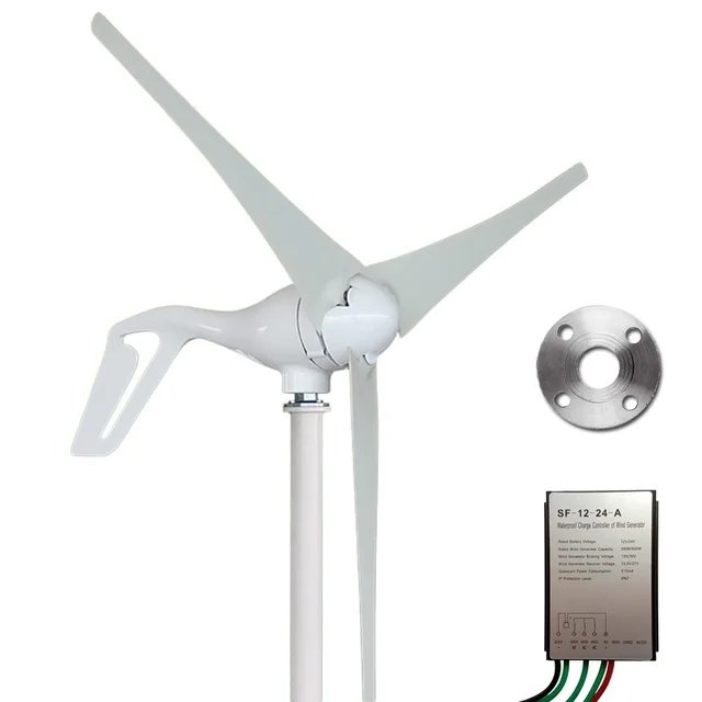 400W/800W 12V/24V MPPT Wind Turbine Generator 3/5/6 Blades Wind Generator Permanent Magnet Alternator Home Use Aerogenerator