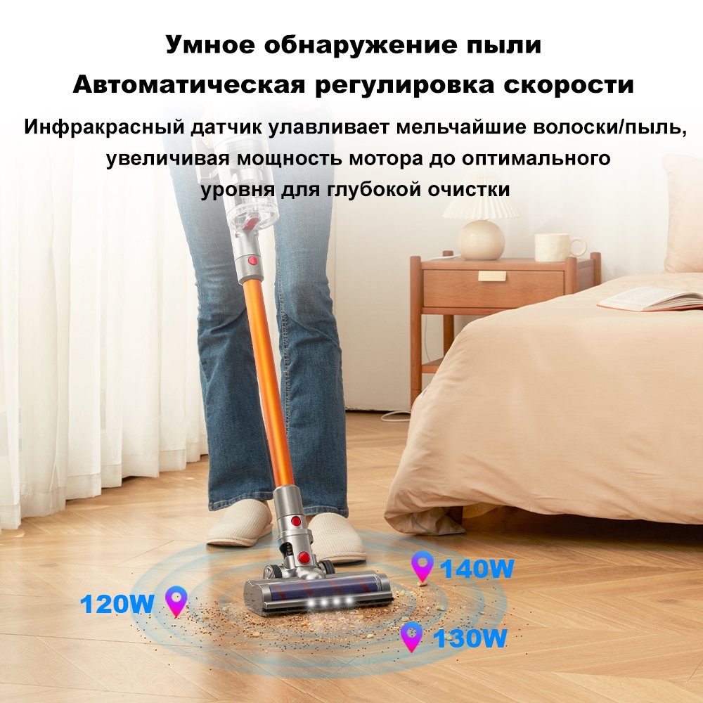 Liectroux I10 Cordless Handheld Stick Vacuum Cleaner ,LED Headlight, Lightweight Upright Vacuum for Carpet, Car & Pet Hair,45min