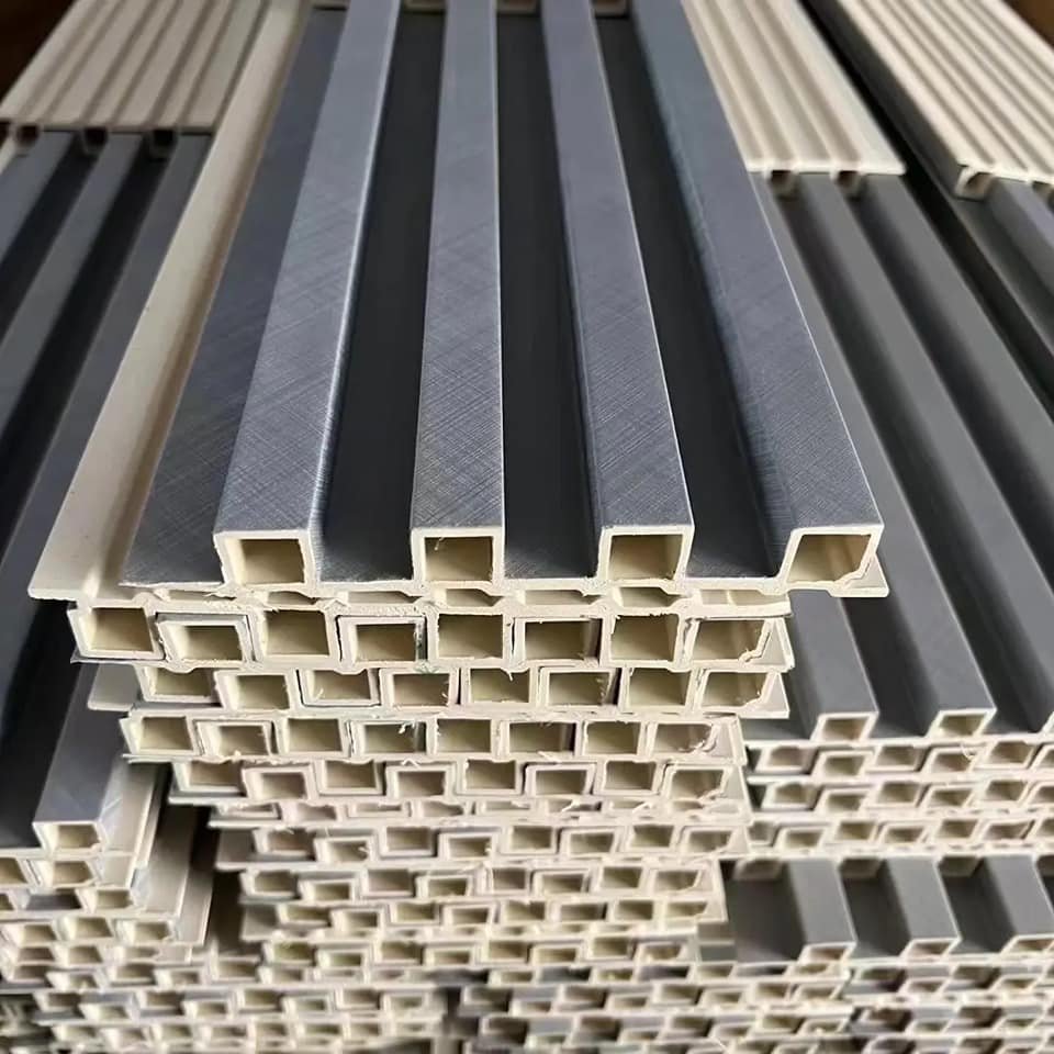 Wood Alternative Panels WPC Fluted Wall Panel 3D PVC Wall Panel Modern Wallpaper Waterproof for Cars 3 Years Customized Size
