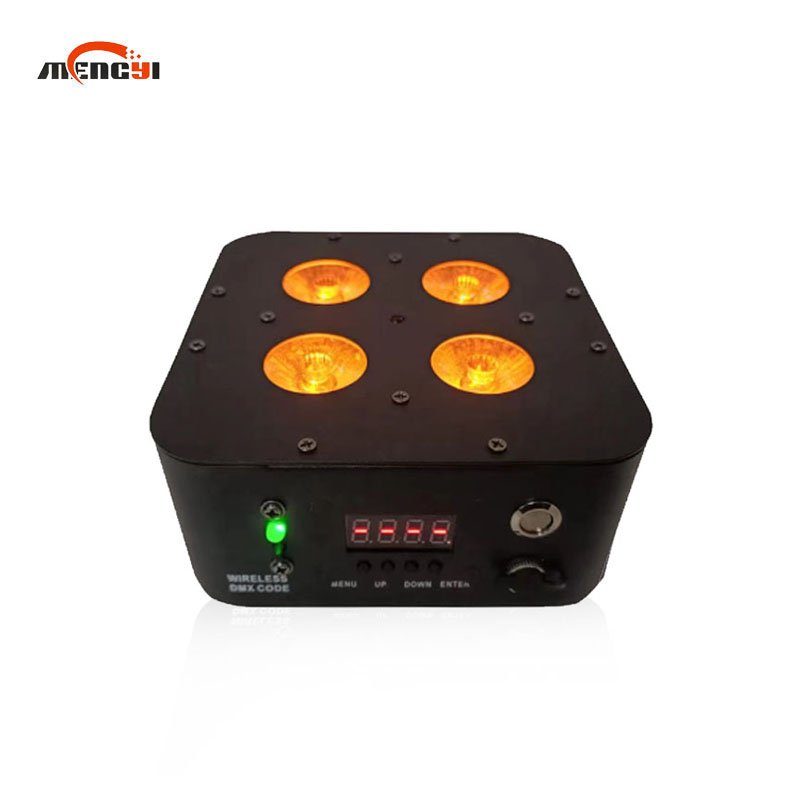 High Power DMX Wireless Battery Powered Uplighter Rechargeable 4x18w RGBWA UV 4in1 Uplight Led Par Light