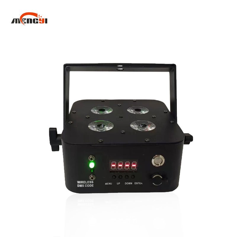 High Power DMX Wireless Battery Powered Uplighter Rechargeable 4x18w RGBWA UV 4in1 Uplight Led Par Light