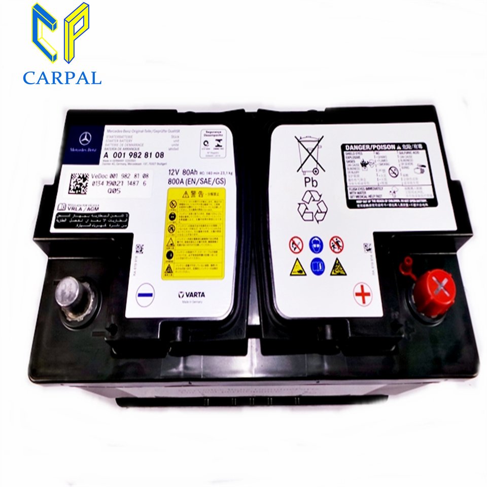 Carpal Factory Sale Car 12V Battery for Mercedes-Benz W246 W177 W205 W213 W176 C190 X290 0019828108