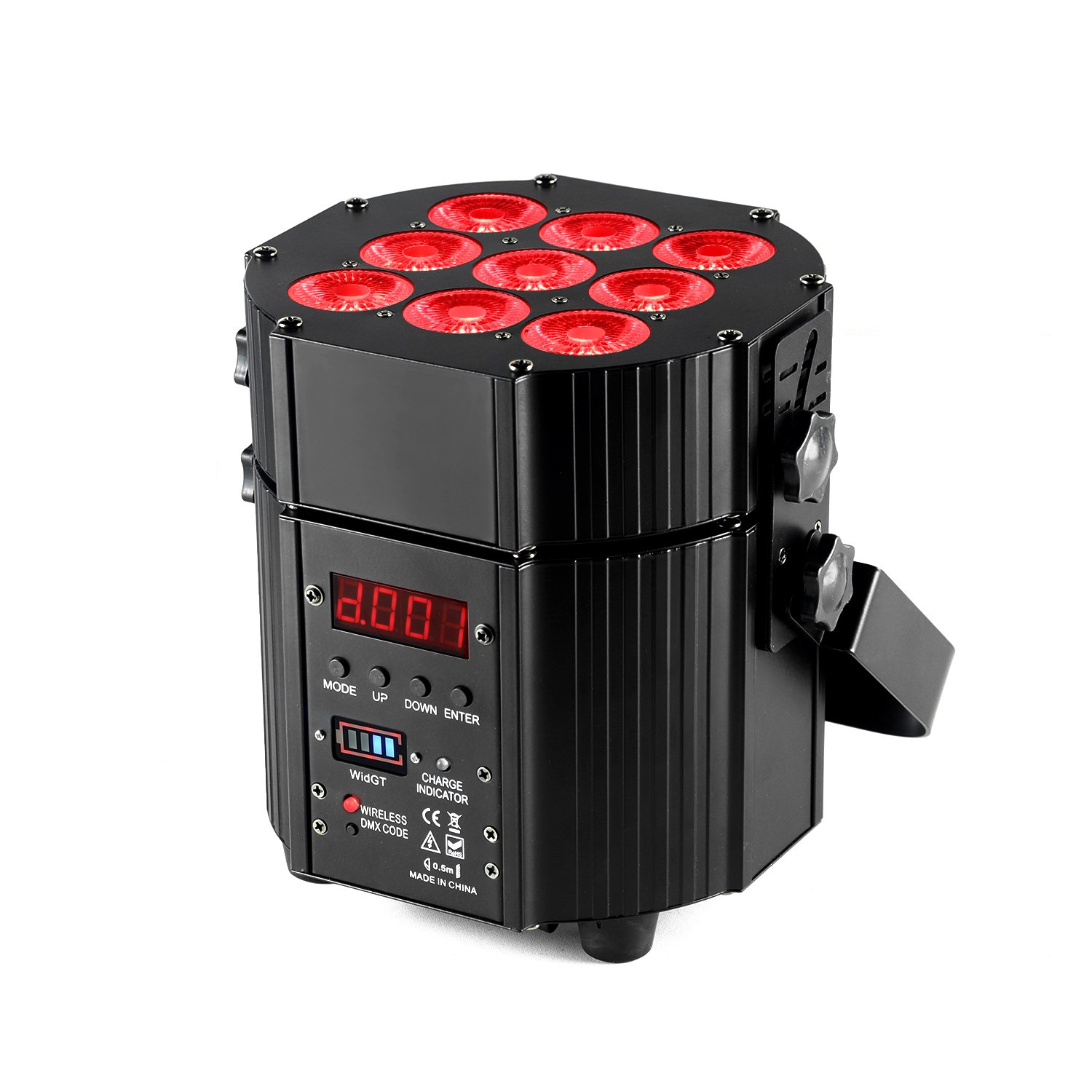 Charge 6in1 Flight case Battery Led Par Light Rgbwa+uv 6in1 9*10W Wireless Dmx Stage Wedding Par Party Pro Dj Event Lighting