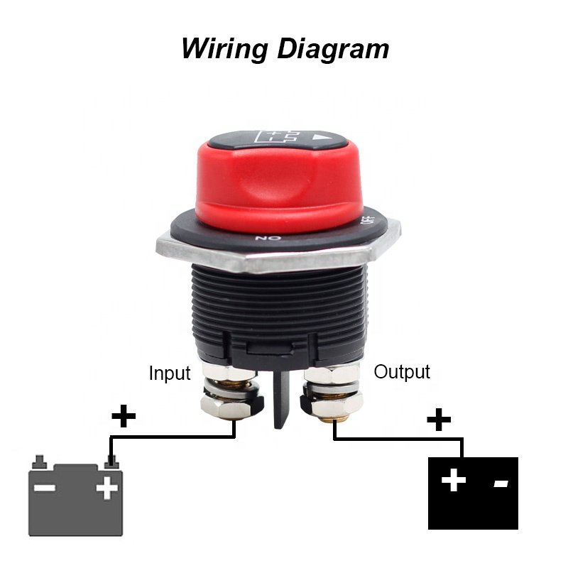 200A Battery Switch Battery Isolator Selector Switch Disconnect Waterproof Switch for Car Boat