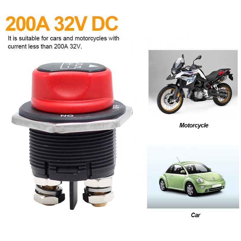 200A Battery Switch Battery Isolator Selector Switch Disconnect Waterproof Switch for Car Boat