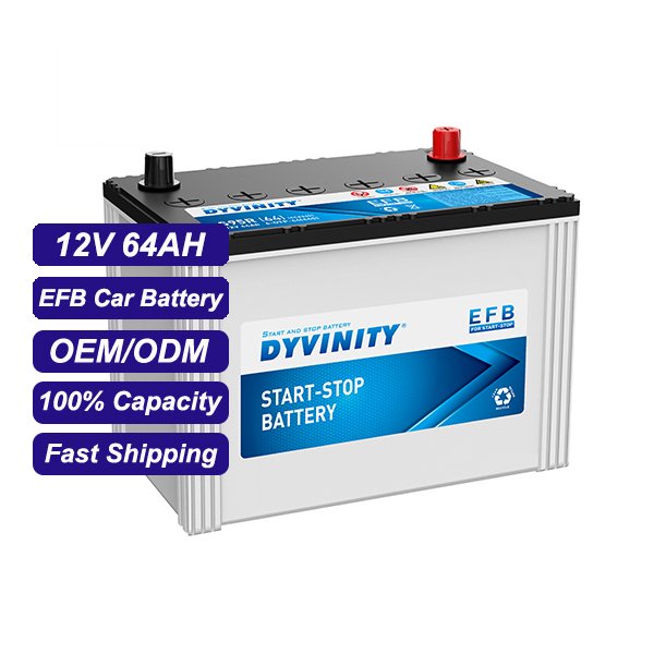 EFB Start Stop System 12V 64ah Lead Acid Car Battery Start Stop Auto Batteries