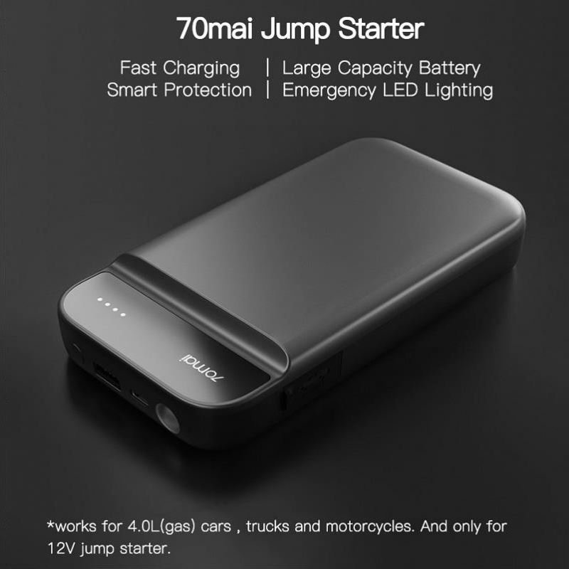 Hot Selling 70mai Car Emergency Starter Power Supply 11000mah Battery Emergency Light Mobile Car Battery S Stock Status