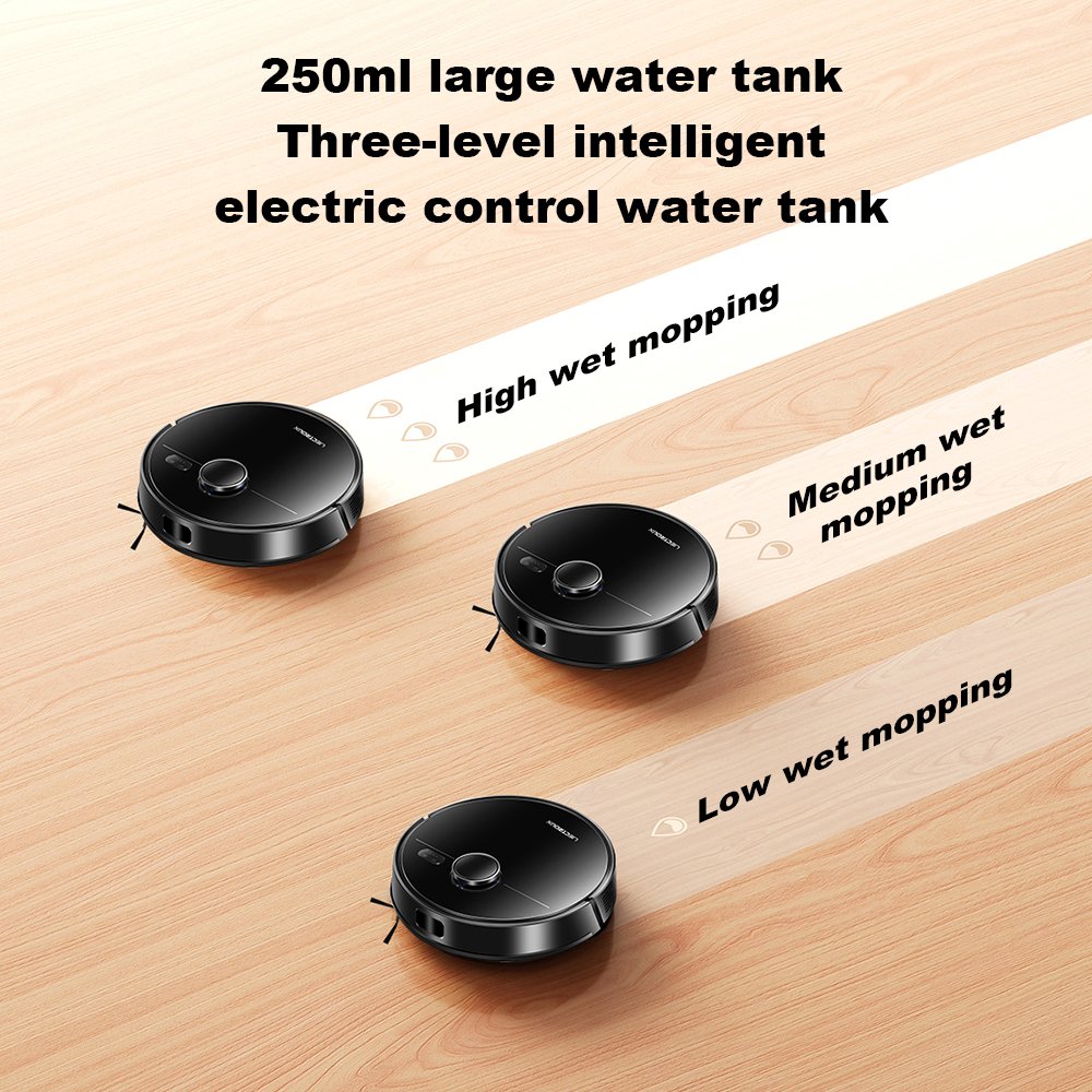 Liectroux M70Pro Lidar Robot Vacuum Mop - Self-Emptying 6.5KPa Suction Multi-Floor Mapping Carpet Boost 3L Dustbag App Control