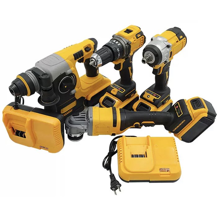 ZY High Quality Electrical Power Combo Kit Cordless Herramientas Drill Machine Set Other Hand Wrench Tool Box Set Tools Kit Tool