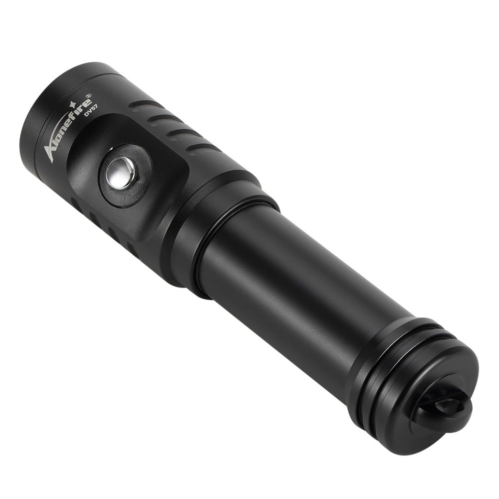 Alonefire DV57 XM-L2 Led Diving Flashlight 100m Waterproof Outdoor Travel Hike Mini Underwater Fill Light Dive Torch Scuba Lamp