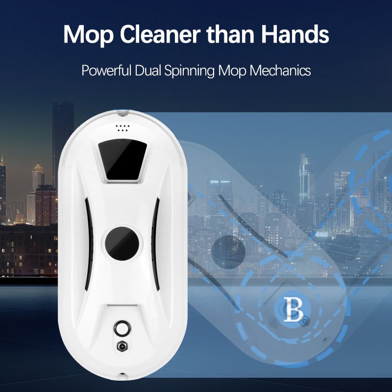 Best Selling Window Cleaner Robot with Ultrasonic 5600PA Auto Water Glass Cleaning Automatic Smart Vacuum Cleaner with Control