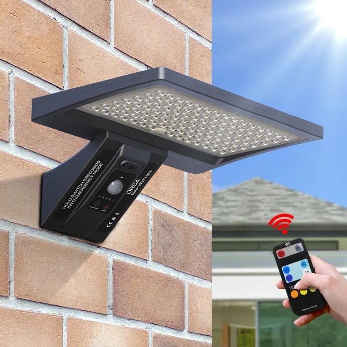 Waterproof IP65 LED Solar Wall Light Exterior Fence Garden Decorative Lamp with Battery Power Supply Wall Mount Outdoor Lights