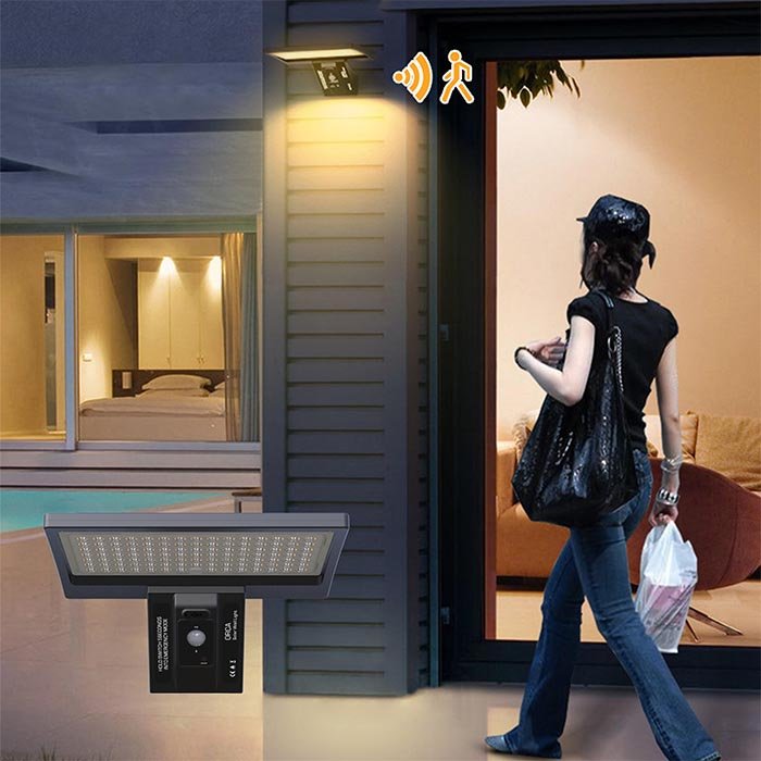 Waterproof IP65 LED Solar Wall Light Exterior Fence Garden Decorative Lamp with Battery Power Supply Wall Mount Outdoor Lights