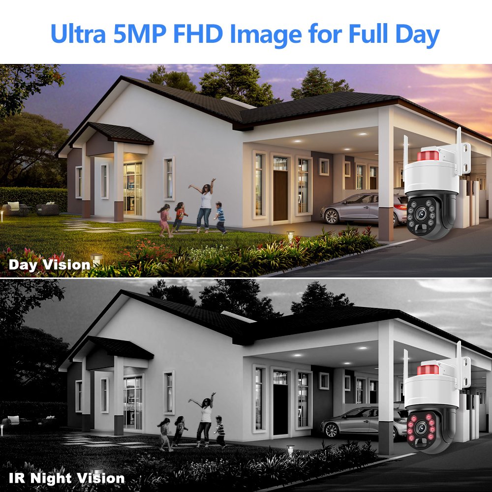 Tuya Smart 4G 5MP 30X Optical Zoom WiFi 8W Solar 15000mAh Battery Auto Tracking PTZ CCTV Dome Wireless Surveillance Camera