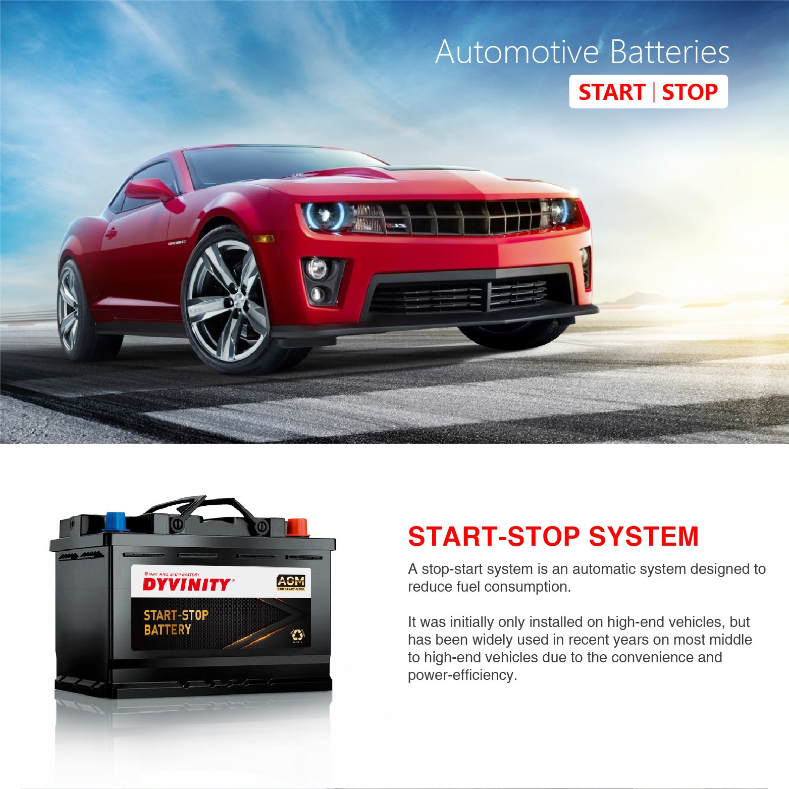 New 6-QTF-60 H5 Auto Deep Cycle 12V 60AH AGM Start-Stop Car Battery Maintenance Free for Automotive Use