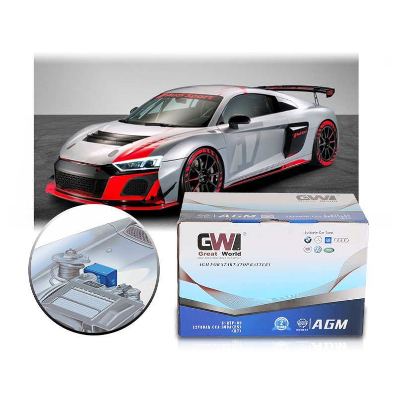 12V 60Ah Auto Battery Best Start-Stop Car System Battery for Golf Carts and Boats Manufactured by Agm Battery Company