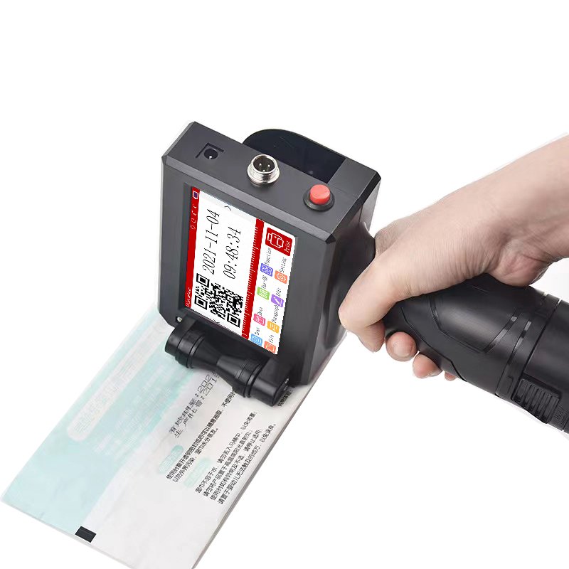 Battery Powered Semi-auto 12.7mm 0.5inch Handheld Inkjet Printer for Expiry Date Barcode BOX Inkjet Printers