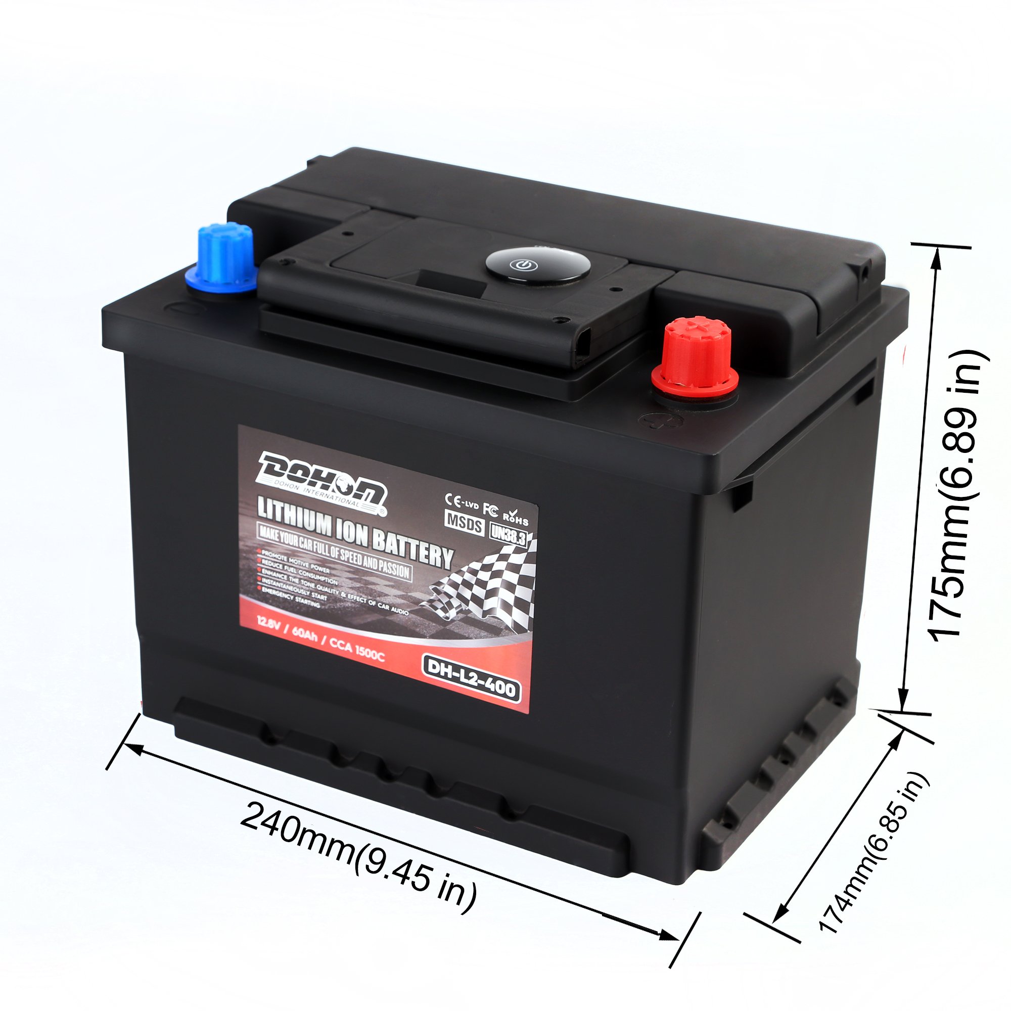 European Car Lithium Iron Battery 12V L2-400 Auto Battery Factory Reliable Manufacturer and Stable Performance