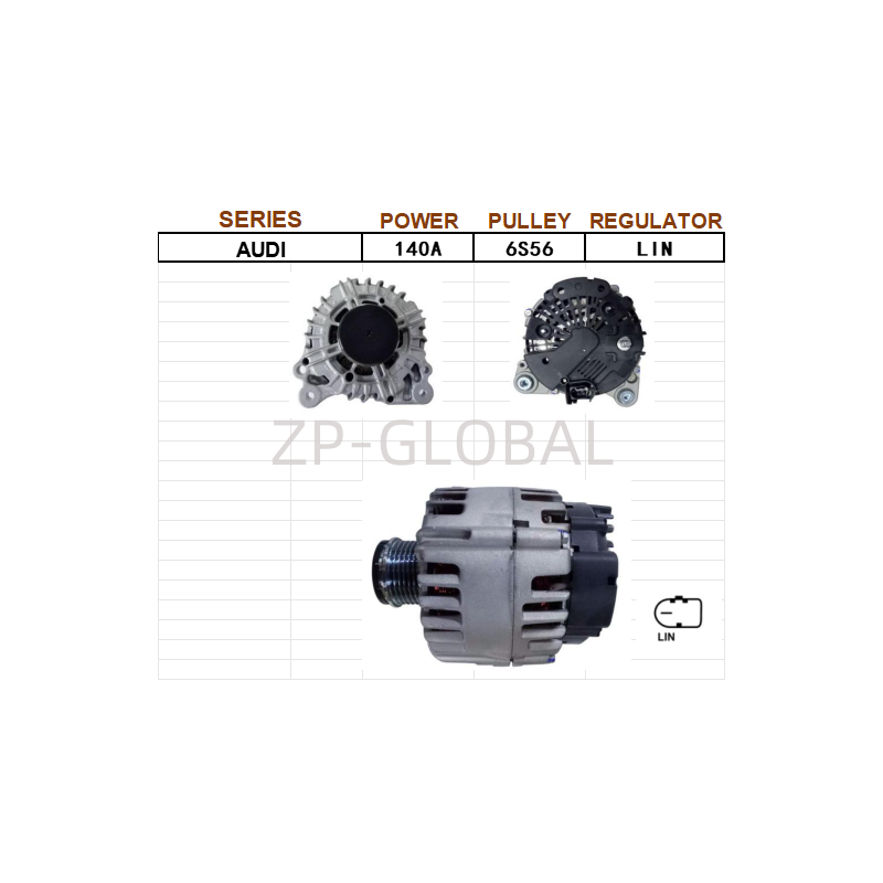 12V Small Car Alternator for Car 059 903 019A/B for Audi Q5 3.0 A42.7/3.0